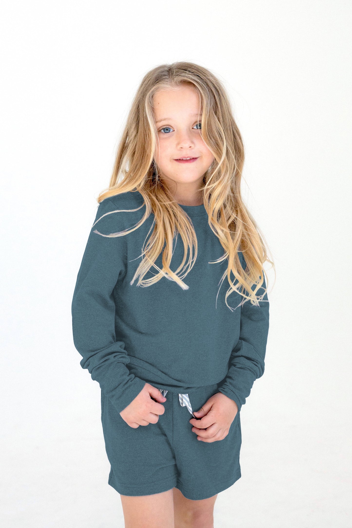 Girls' Yoga Crew Neck Long Sleeve