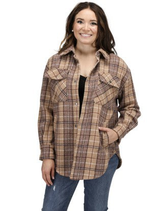 Women's Shacket Basketry Plaid image 0