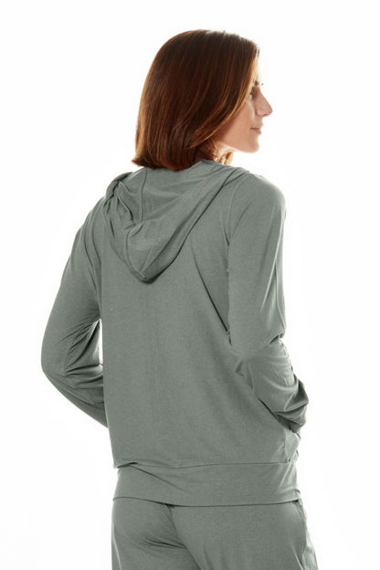 Women's Yoga Zip-Up Marsala Heather image 3
