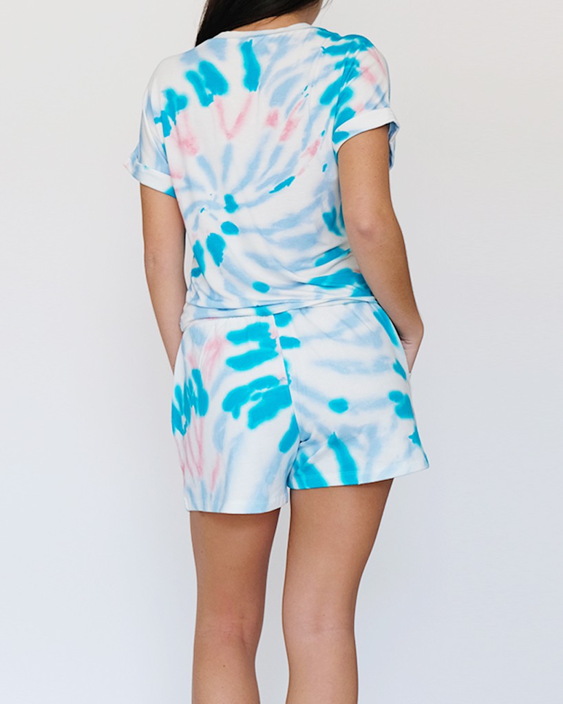 Tie Dye 2pc Lounge Set (Tee +Shorts)