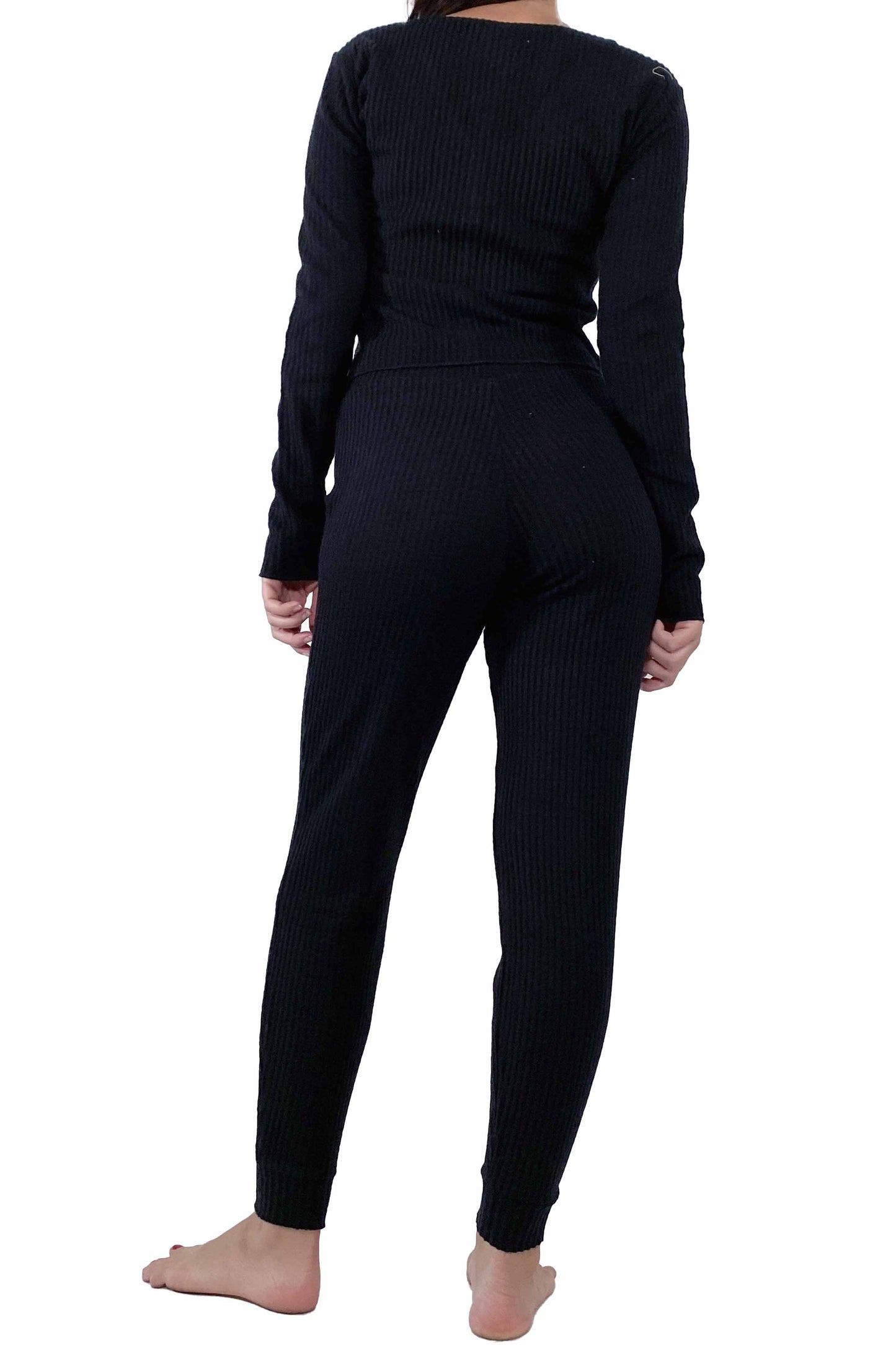 Women's Waffle Fleece Lounge Set (Top + Jogger)