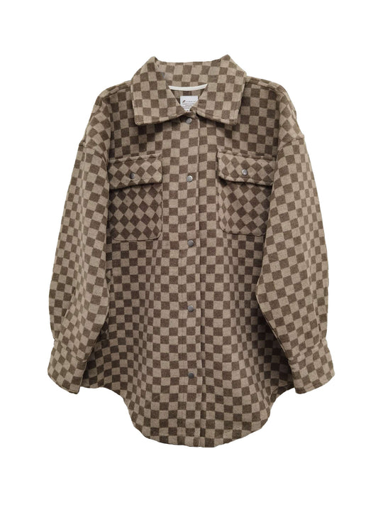 Men's Shacket Checkerboard