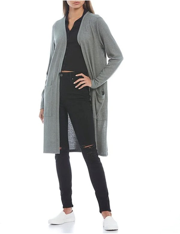 Women Long Pocket Cardigan image 2