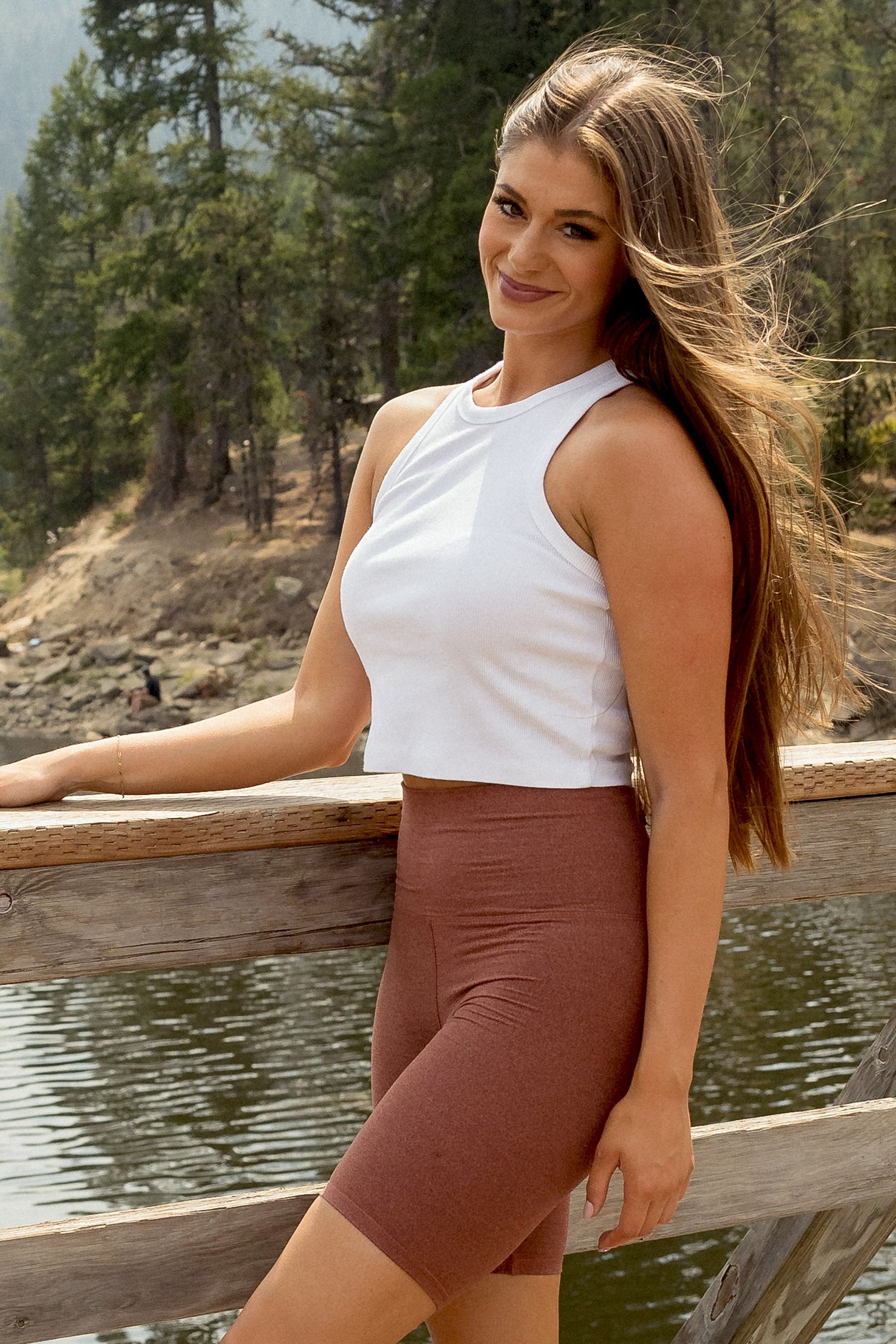 Women's Biker Shorts Pistachio image 1