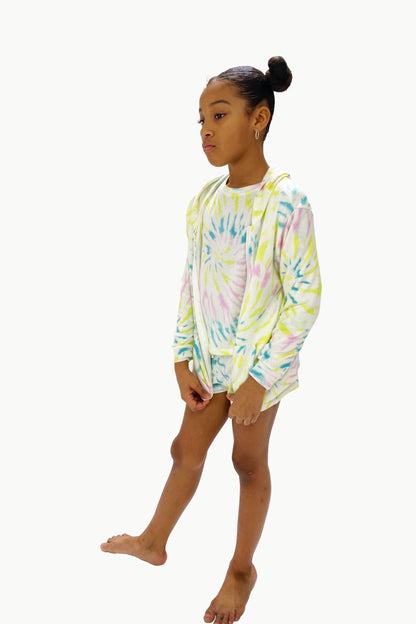 Lounge Set Hoodie and Short Solid Black image 5