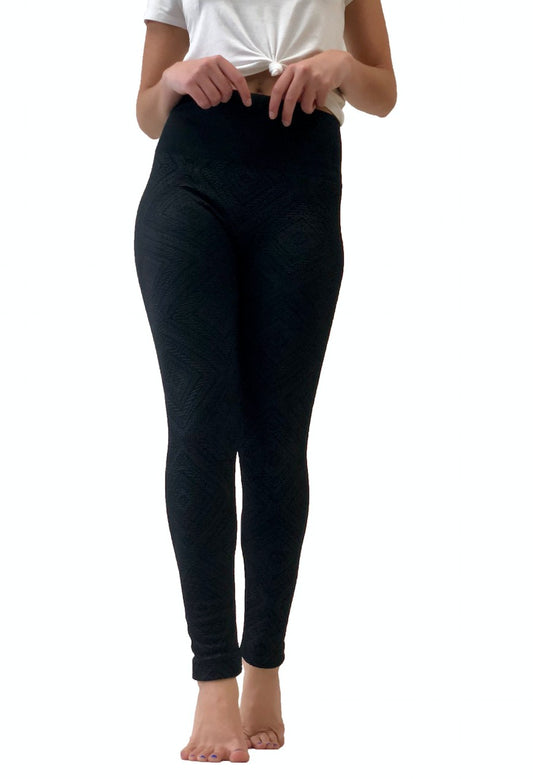 Embossed Fleece Lined Legging