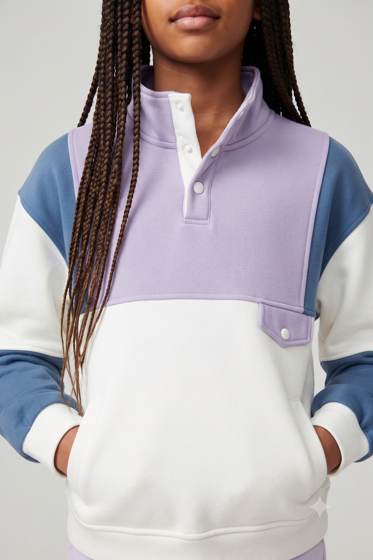 Girl's/Toddler's Scuba Color Block Sweater