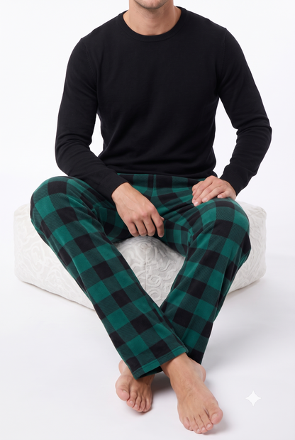 Men's Pajamas Green Buffalo