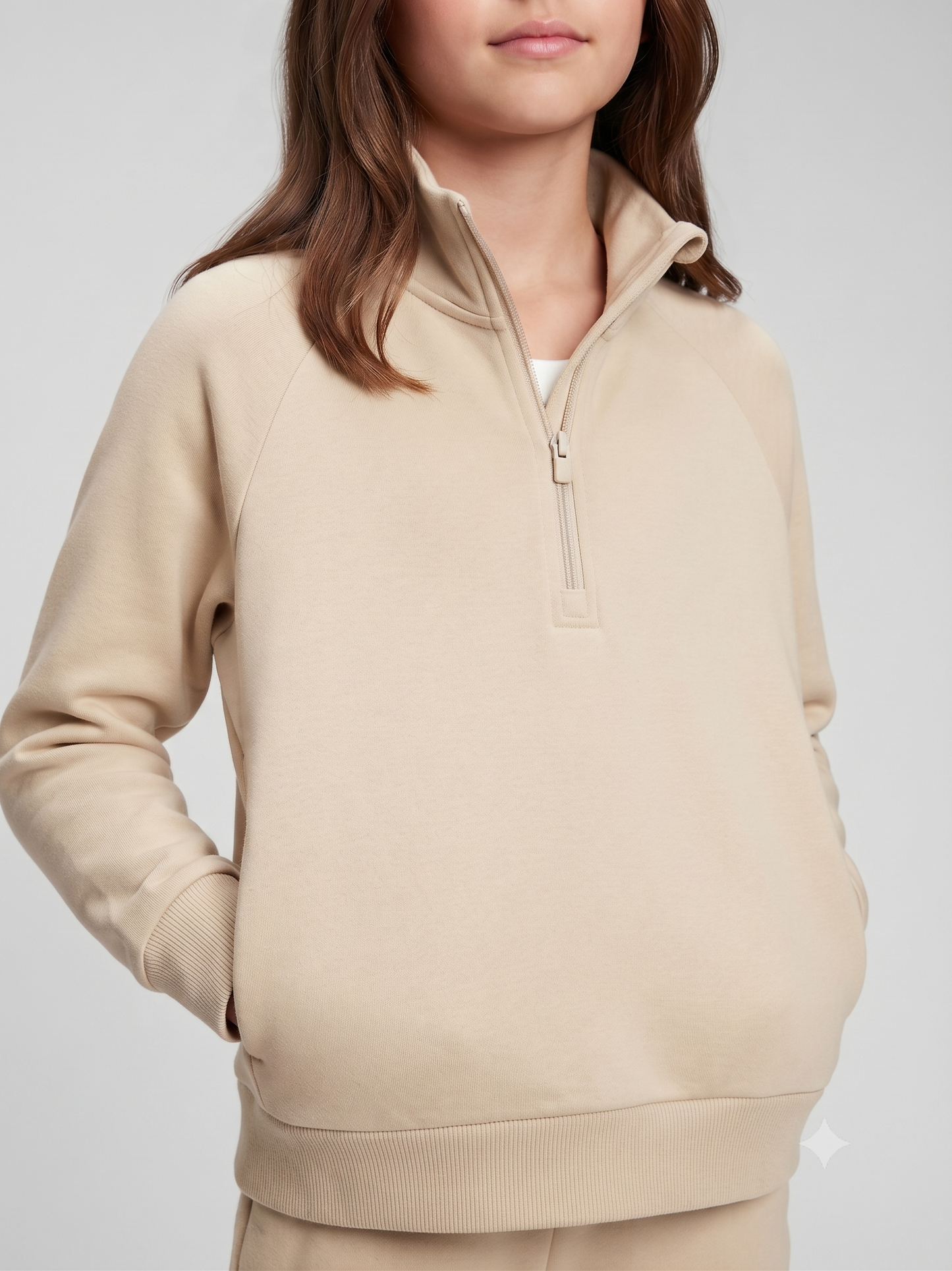 Girls' Scuba Modal Quarter-Zip Sweatshirt