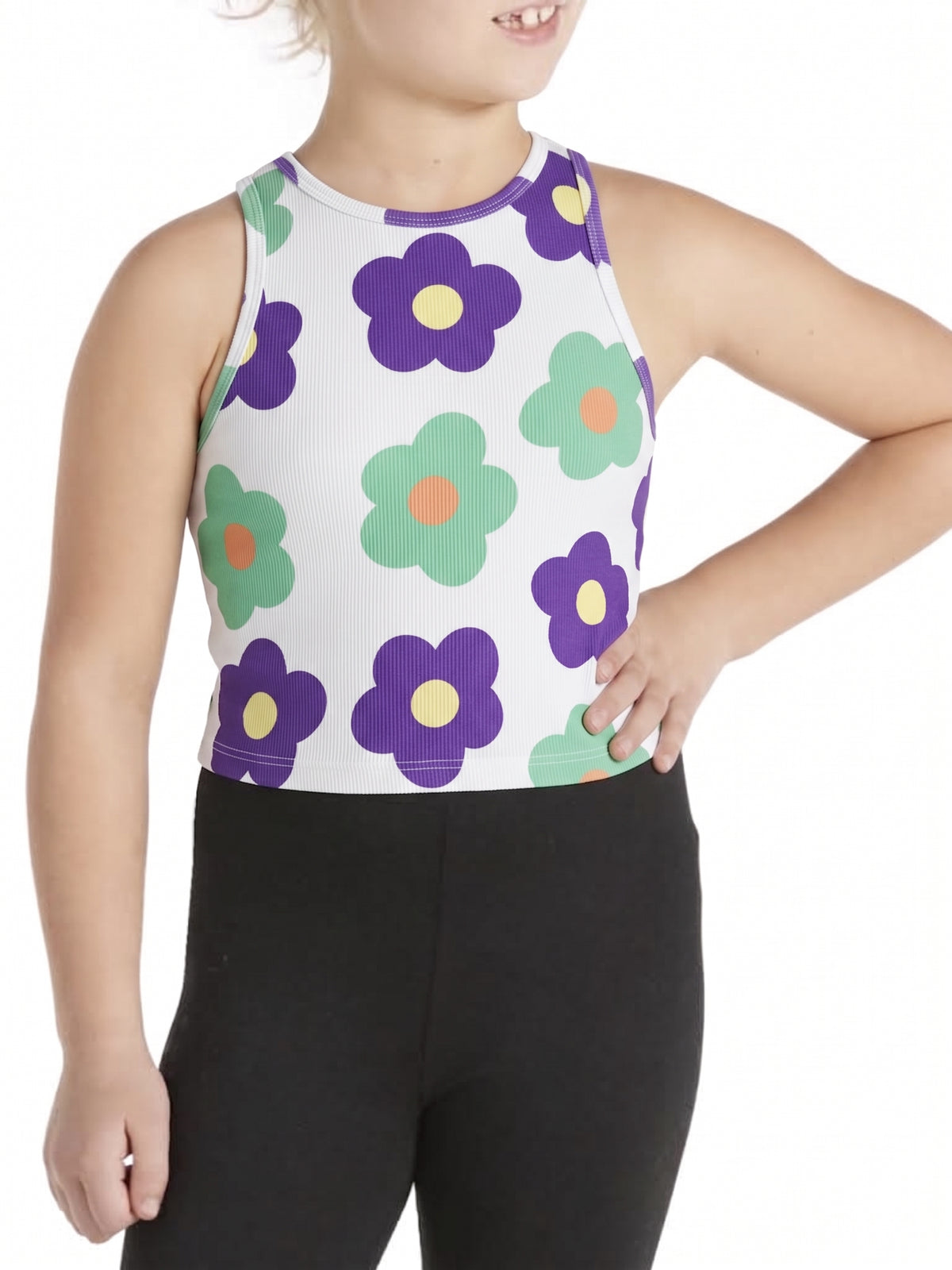 Girls' Chevron Crop Top