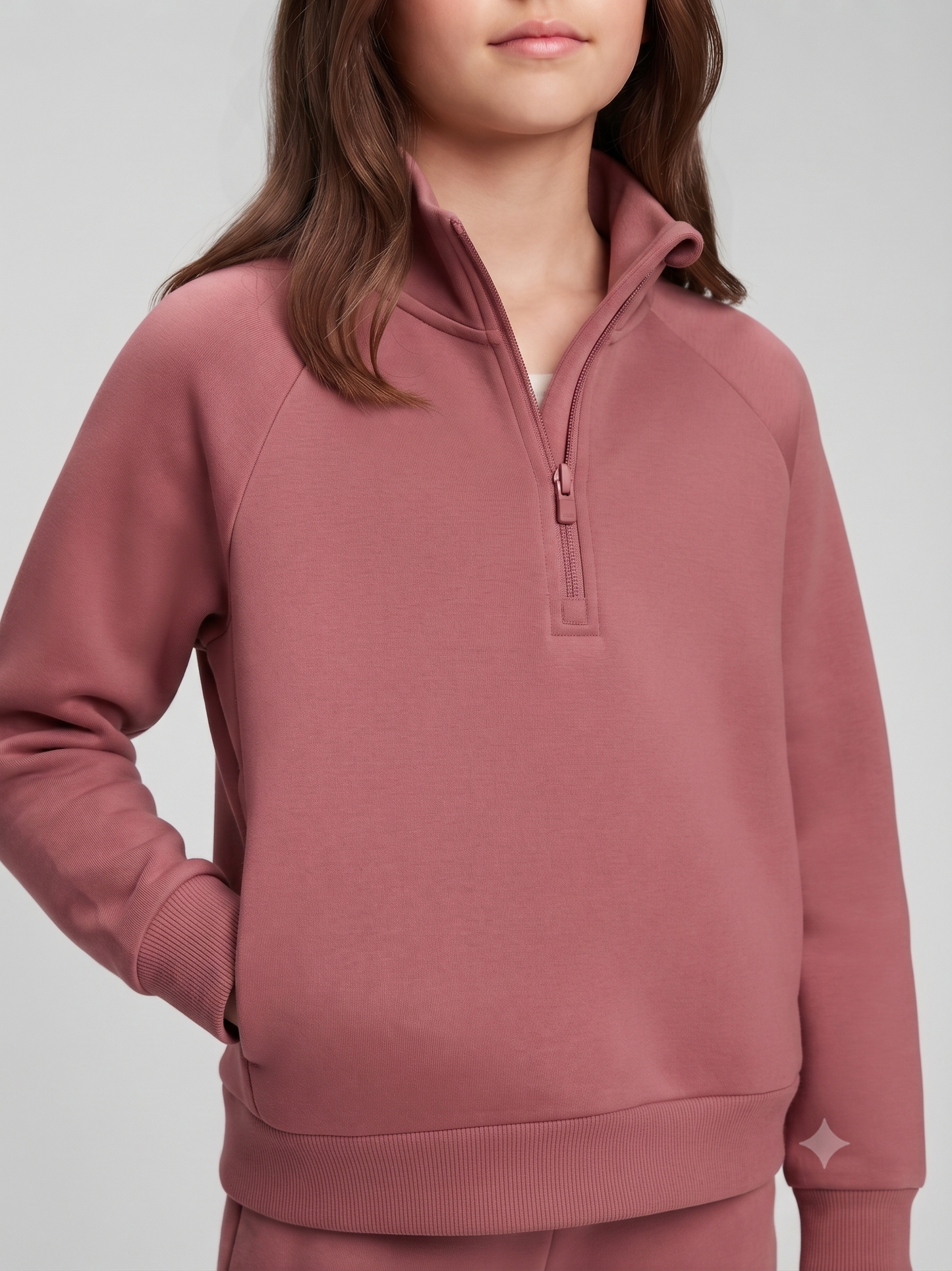 Girls' Scuba Modal Quarter-Zip Sweatshirt