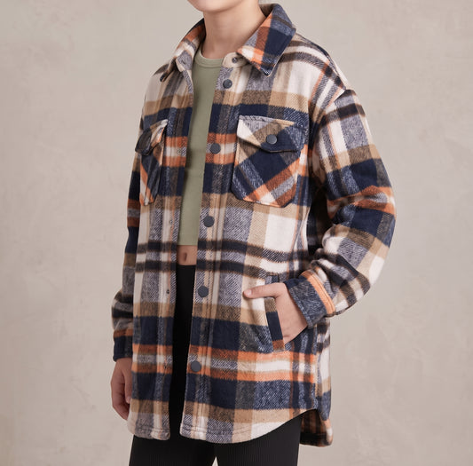 Kid's Shacket Topaz Plaid