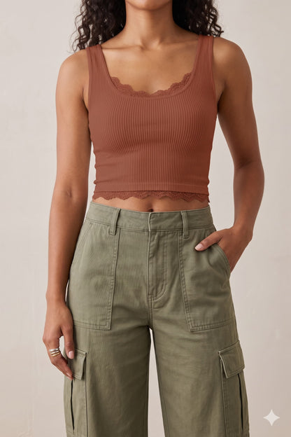 Women's Seamless Lace Scalloped Bra
