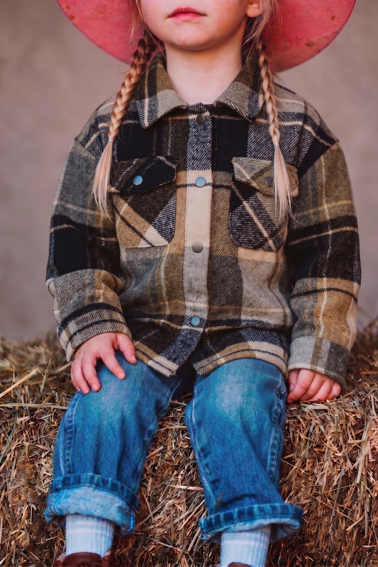 Kid's Shacket Oregano Tartan