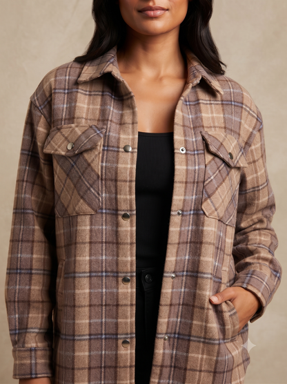 Women's Brushed Tweed Shacket