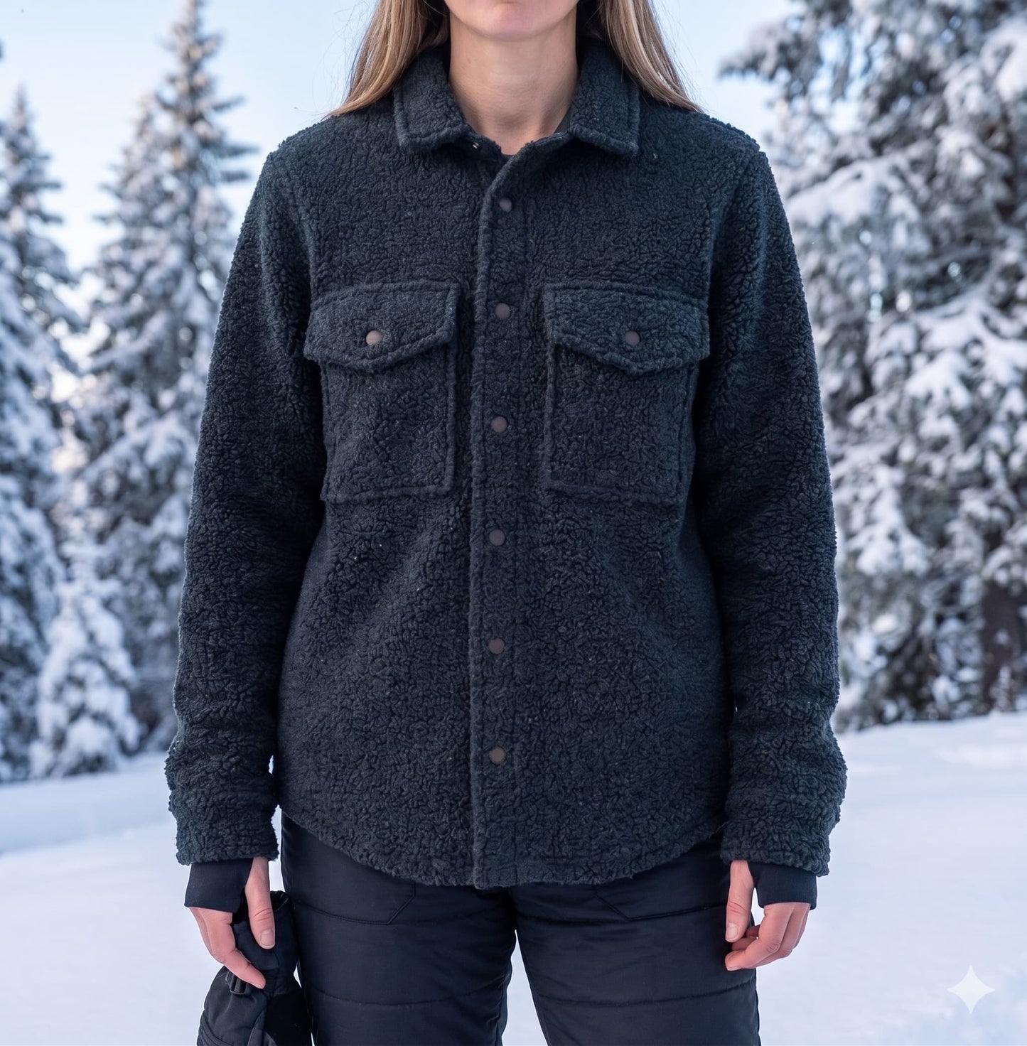 Women's Sherpa Button Up Jacket