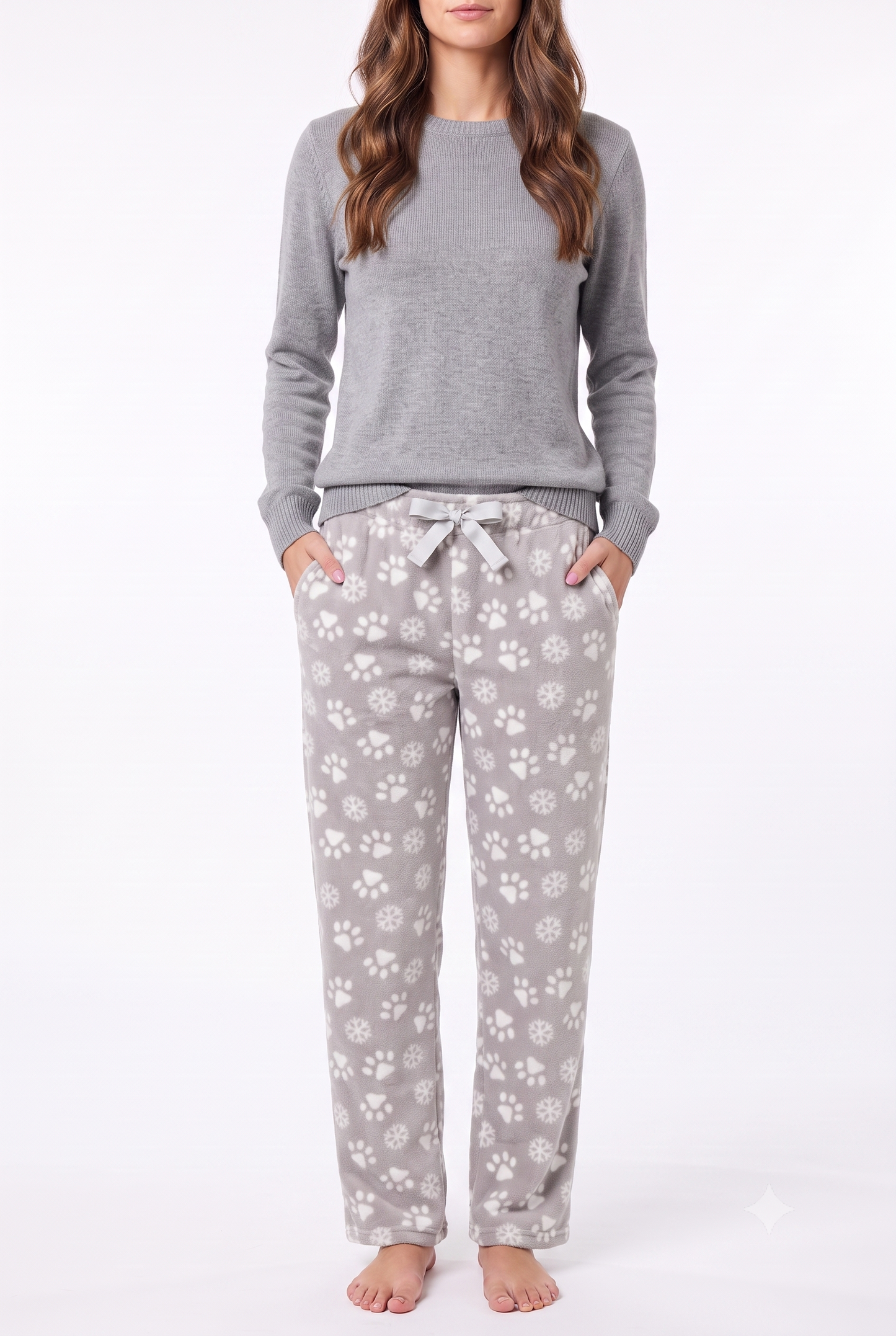 Women's Pajamas Grey Paw