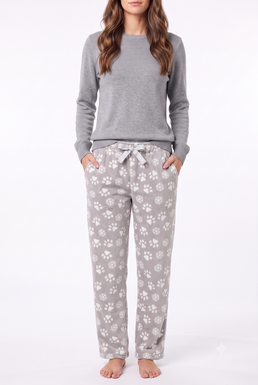 Women's Pajamas Grey Paw