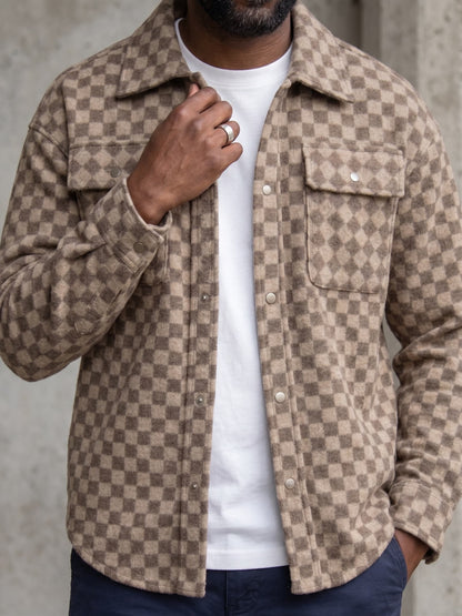 Men's Shacket Checkerboard