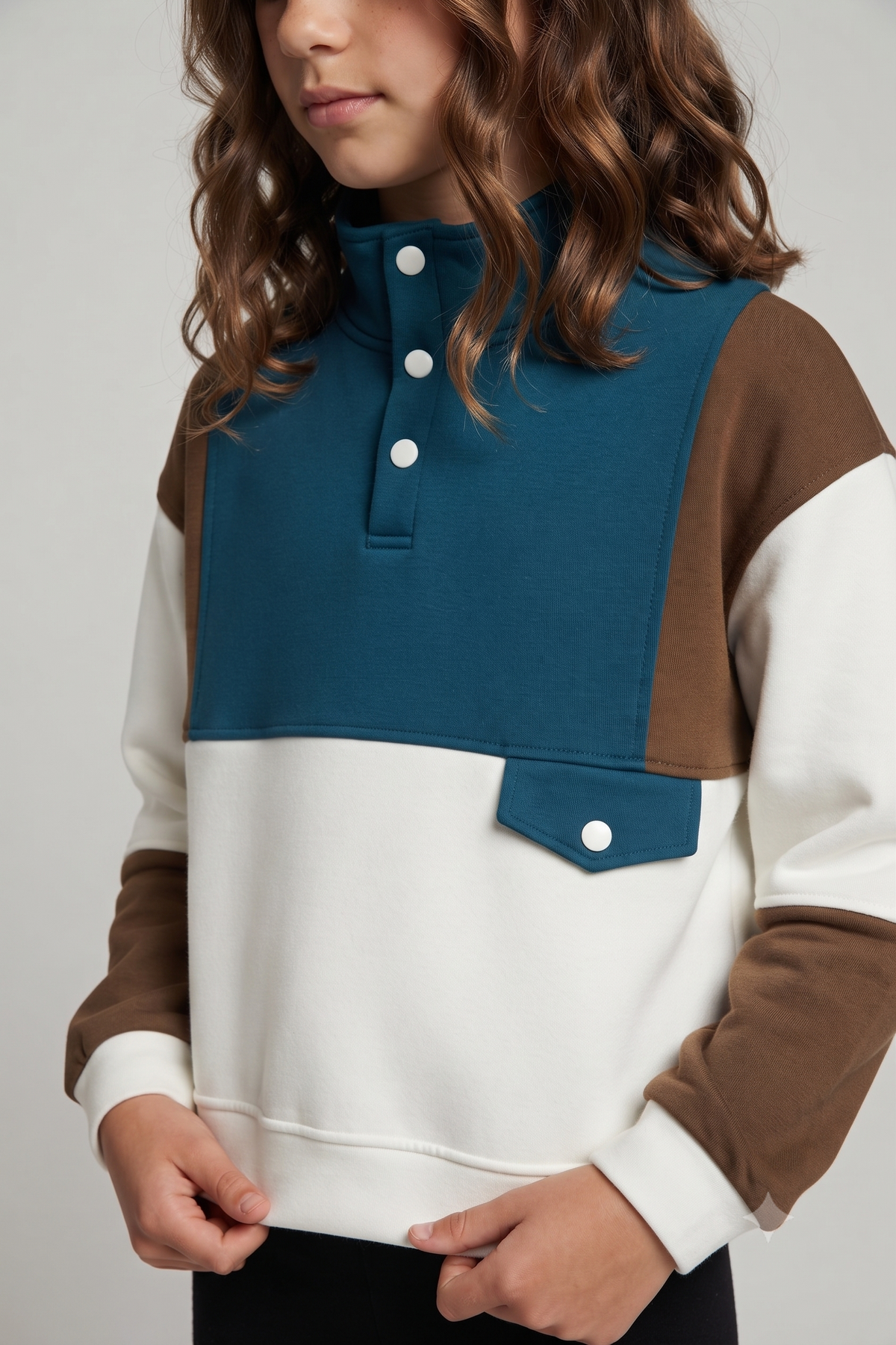 Girl's/Toddler's Scuba Color Block Sweater