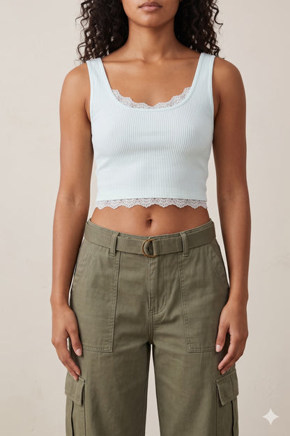 Women's Seamless Lace Scalloped Bra