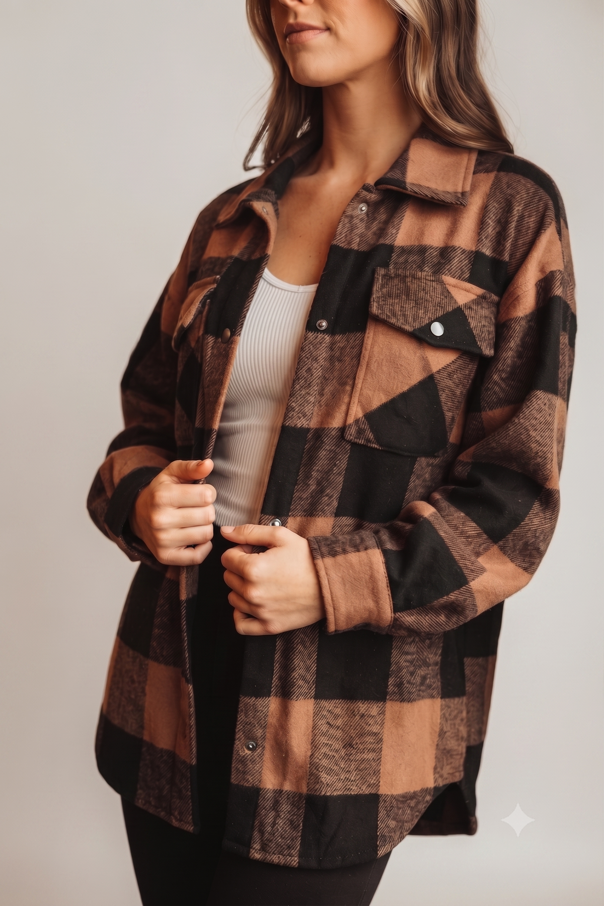 Women's Brushed Tweed Shacket (Final Few)
