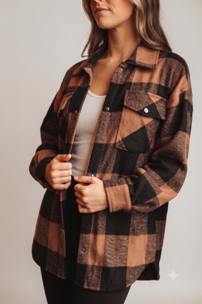 Women's Brushed Tweed Shacket (Final Few)