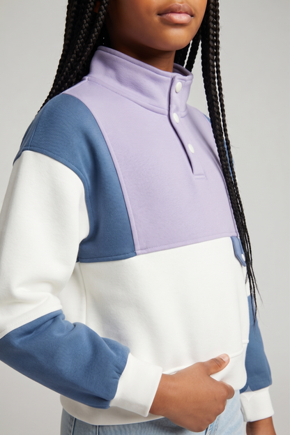 Girl's/Toddler's Scuba Color Block Sweater