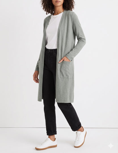 Women's Lounge Long Pocket Cardigan