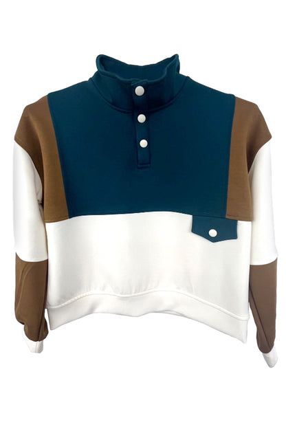 Girl's/Toddler's Scuba Color Block Sweater