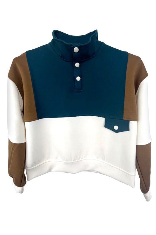 Girl's/Toddler's Scuba Color Block Sweater