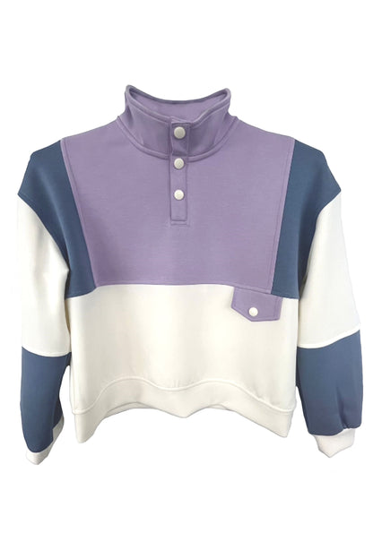 Girl's/Toddler's Scuba Color Block Sweater