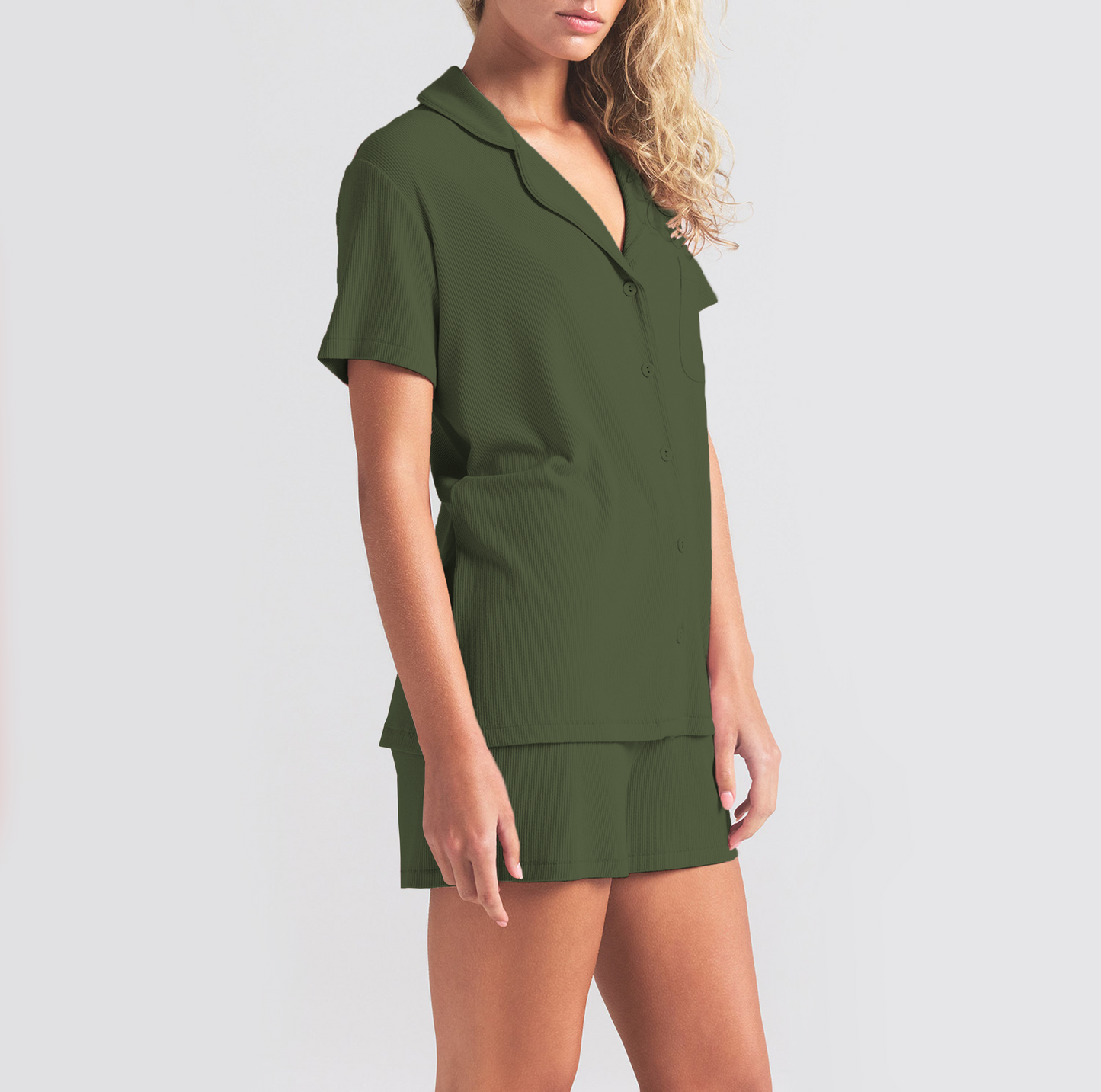 Women's Ribbed Short Sleeve Top