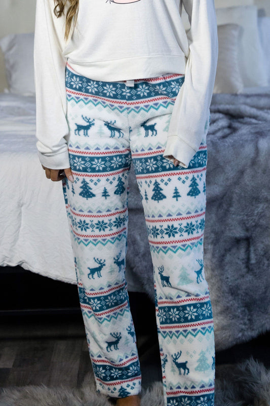 Women's Pajamas Fair Isle Teal image 0