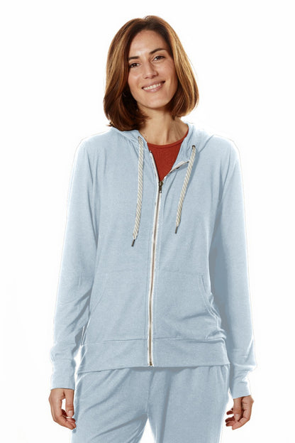 Women's Yoga Zip-Up Marsala Heather image 6